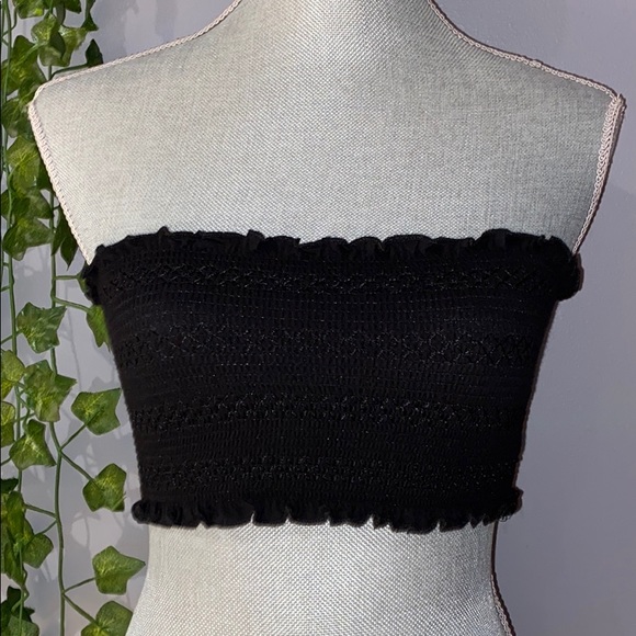 silence + noise Other - Woman's Silence + Noice Black Bandeau Bra/Top XS/S